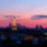Elegant Parisian skyline at dusk