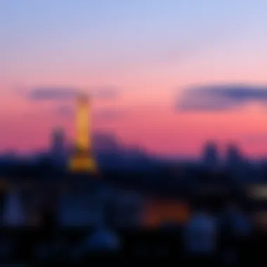 Stunning Paris Skyline at Dusk Elegant Parisian skyline at dusk