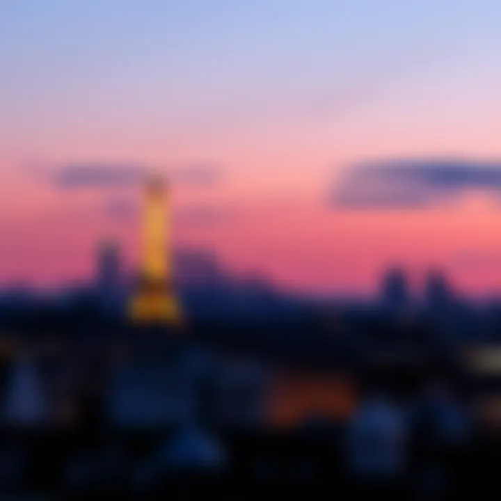 Stunning Paris Skyline at Dusk Elegant Parisian skyline at dusk
