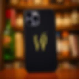 Personalized iPhone 13 Pro case showcasing elegant initials