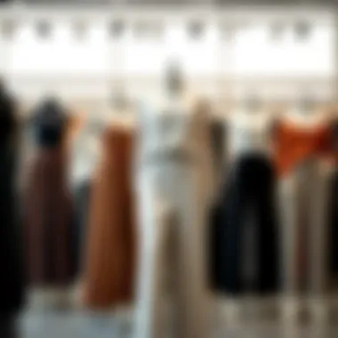 Diverse styles of plus size big leg pants showcased on mannequins