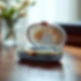 Elegant retainer case with intricate design highlighting its aesthetic appeal