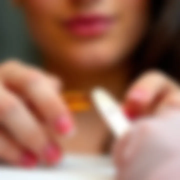 Demonstration of proper technique using nail clips