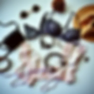 Aesthetic Flat Lay of Romwe Lingerie Aesthetic flat lay of Romwe lingerie pieces with accessories