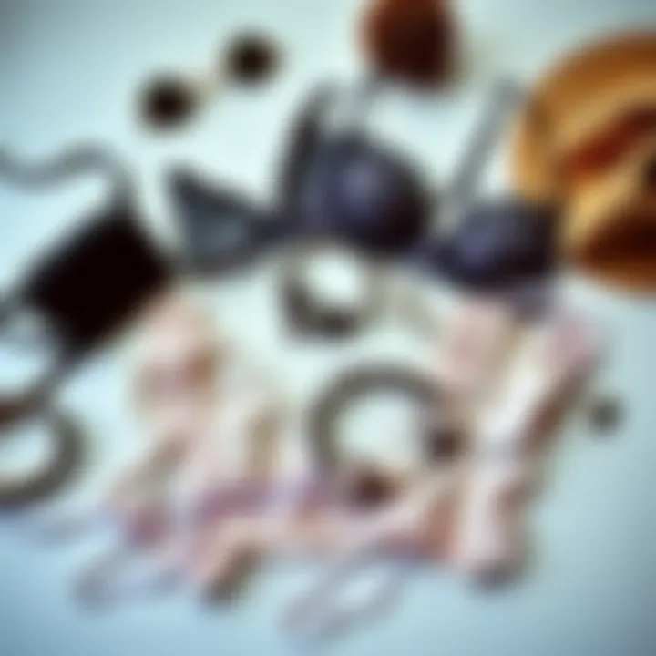 Aesthetic Flat Lay of Romwe Lingerie Aesthetic flat lay of Romwe lingerie pieces with accessories