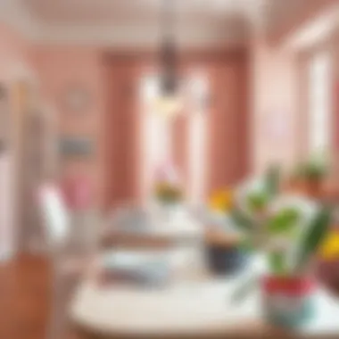 Playful dining area decorated with Sanrio character tableware and accessories