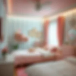 Charming Sanrio-themed bedroom with pastel colors and whimsical decor items