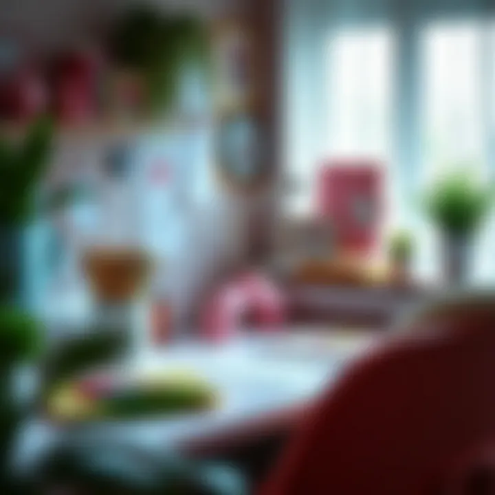 Creative workspace featuring Sanrio stationery and cheerful decor