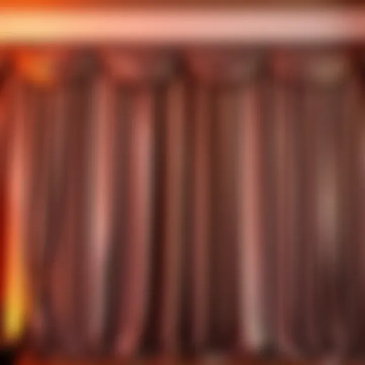 Satin curtains as a backdrop for an elegant event