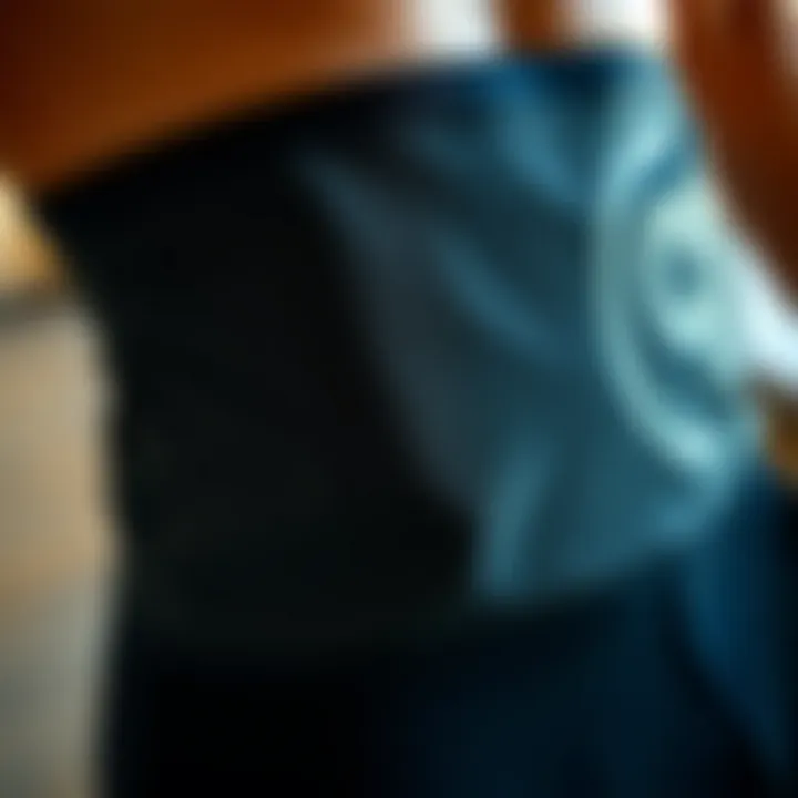 Close-up of sauna waist trainer material showcasing quality