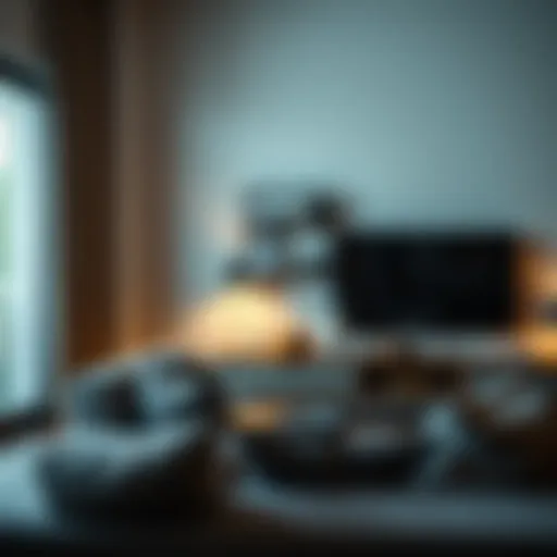 Sleek self-adhesive wall hooks in a modern living room