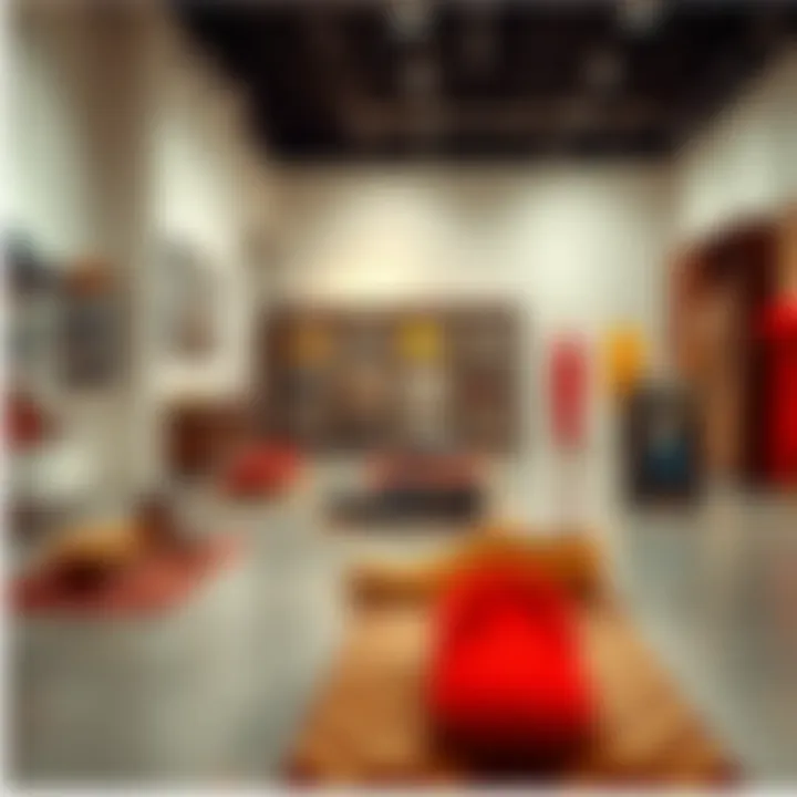 Cultural Significance of Shoe Shaped Rugs Cultural significance of shoe shaped rugs displayed in a gallery setting