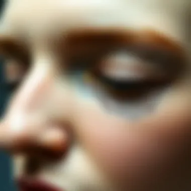 Illustration of skin layers with blackheads highlighted