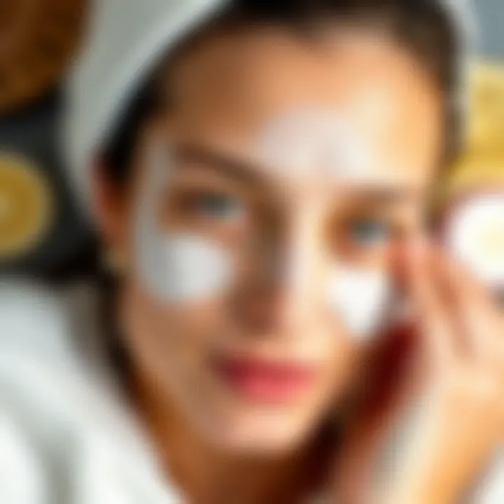 Optimal Skincare Routine with Blackhead Strips A skincare routine layout with blackhead strips featured