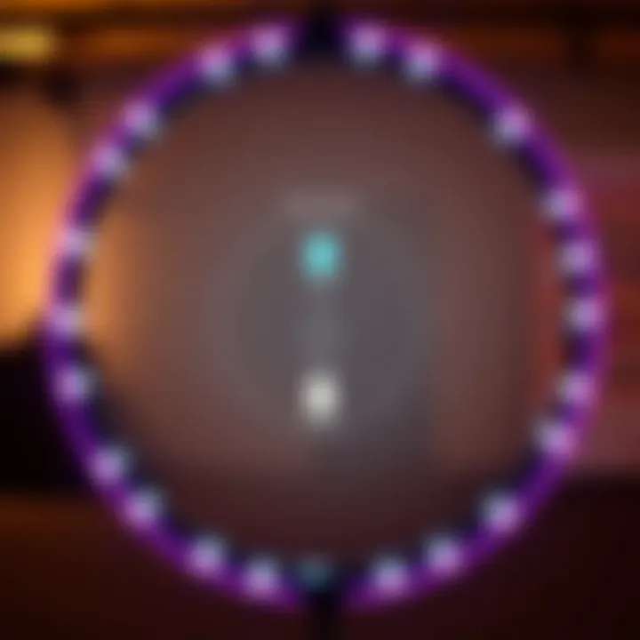 Visualization of technology features integrated in the Smart Fit Hula Hoop for tracking fitness metrics