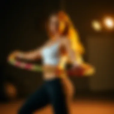 Illustration depicting hula hoop workouts that enhance fitness and promote healthy lifestyle