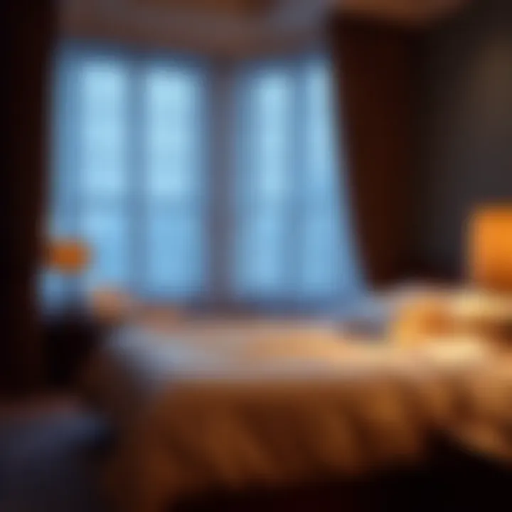 Sophisticated Silk Nightwear Setting A sophisticated bedroom setting featuring silk nightwear