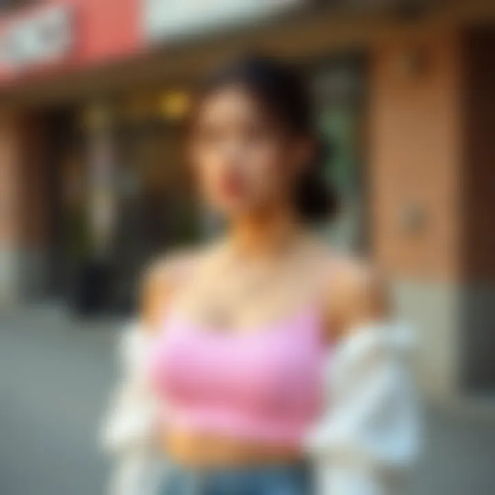 Diverse styling options for the spaghetti crop top