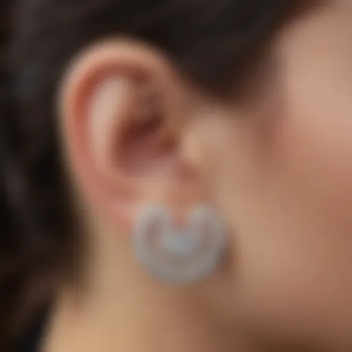 Elegant sterling silver cartilage earring design