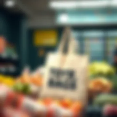 Innovative Tote Bag Design Innovative supermarket tote bag design showcasing functionality.