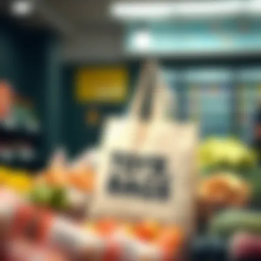 Innovative Tote Bag Design Innovative supermarket tote bag design showcasing functionality.