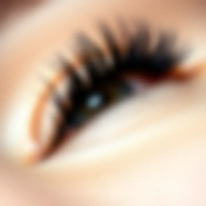 Close-up of luxurious mink lashes showcasing their softness and elegance