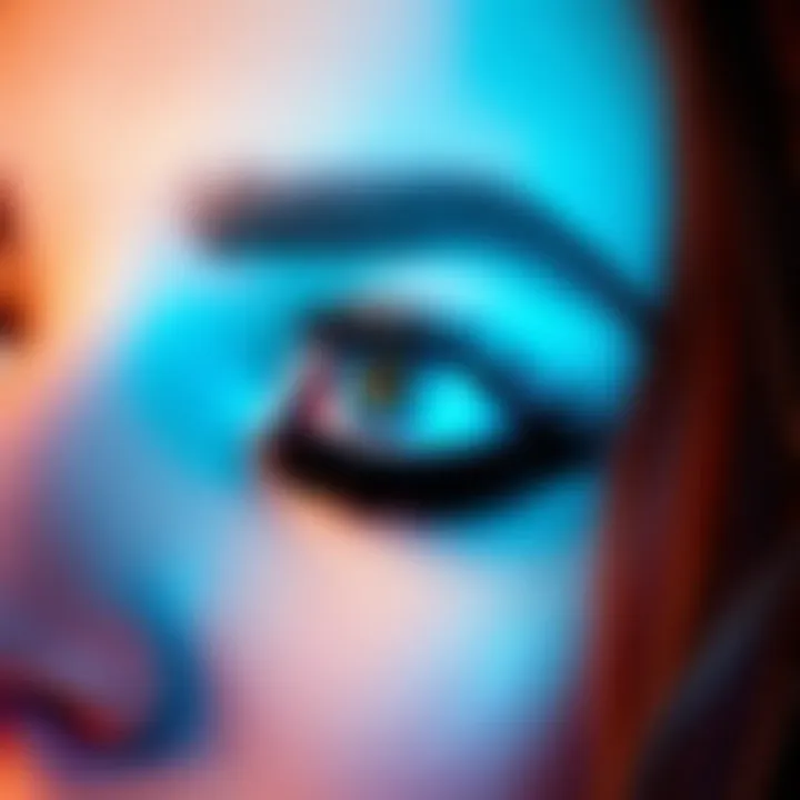 A stunning application of 20mm mink lashes on beautifully made-up eyes