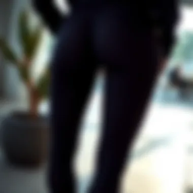 Elegant heart butt leggings showcased in a modern athleisure setting