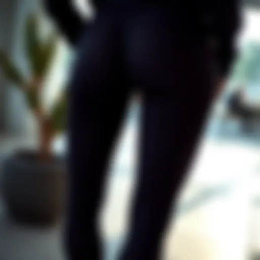 Elegant heart butt leggings showcased in a modern athleisure setting