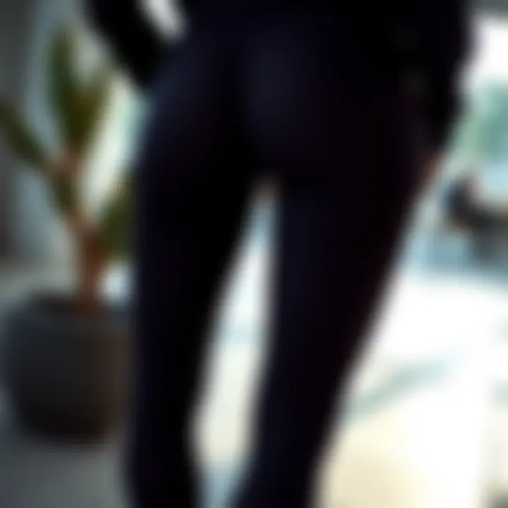 Elegant heart butt leggings showcased in a modern athleisure setting