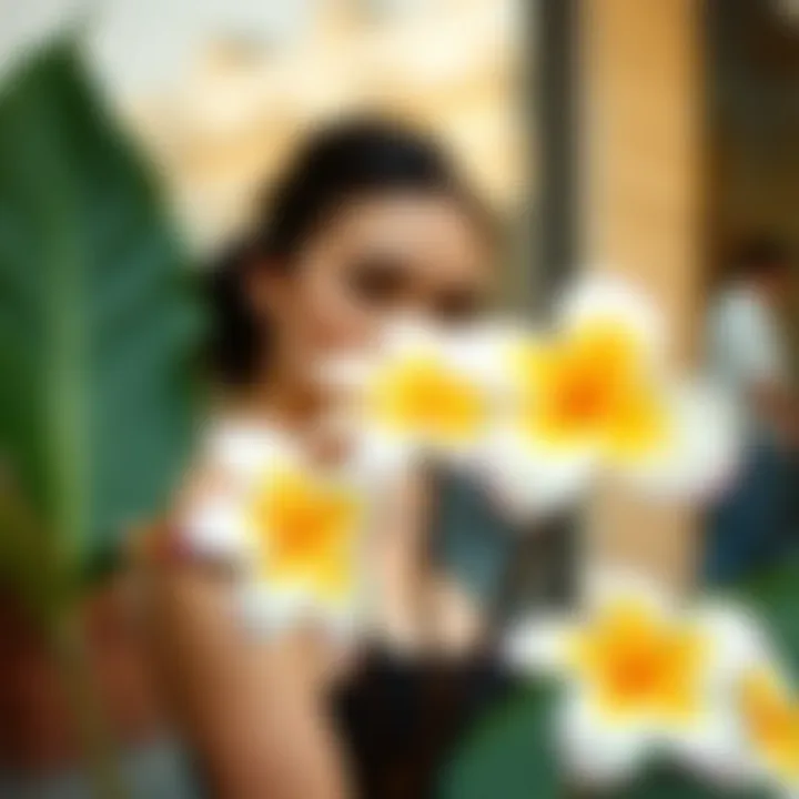 Care tips for maintaining plumeria flower clips displayed artistically