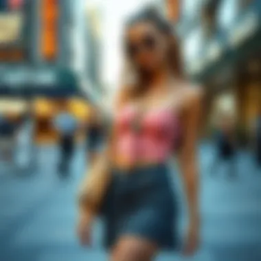 Fashion-Forward Skort with Accessories A fashion-forward skort paired with complementary accessories on a model