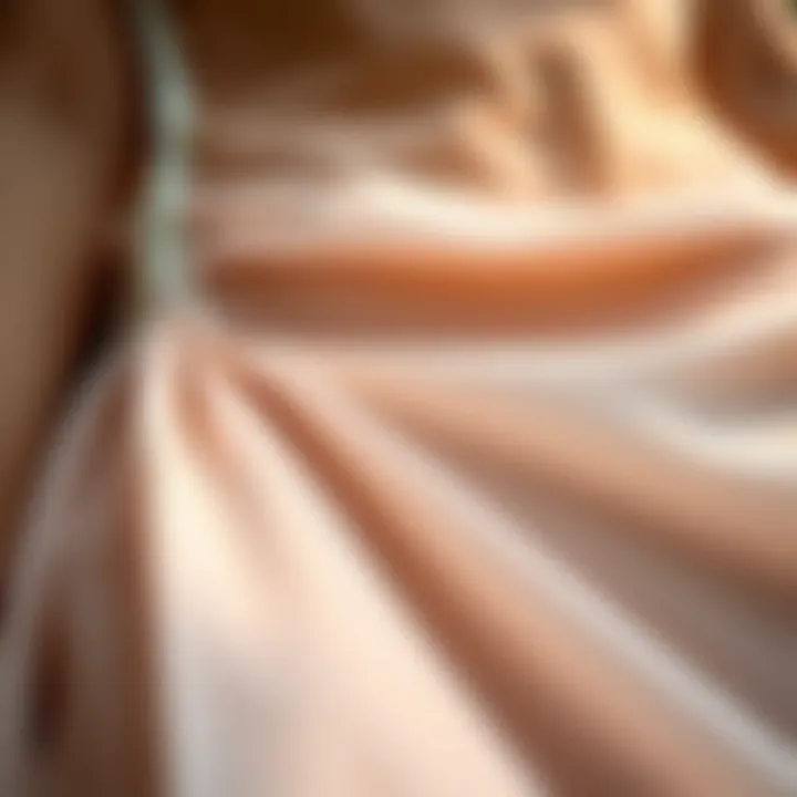 Close-up of fabric textures highlighting the elegance of sheer materials in swimwear