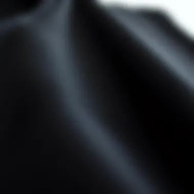 The Fabric of Versatility Close-up of black vest fabric showcasing its texture