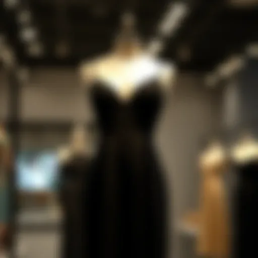 Elegant black sexy little dress on a mannequin