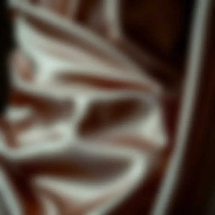 Close-up of luxurious fabric of a sexy little dress