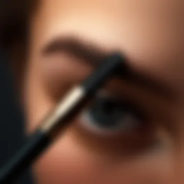 Close-up of an eyebrow wand using innovative design