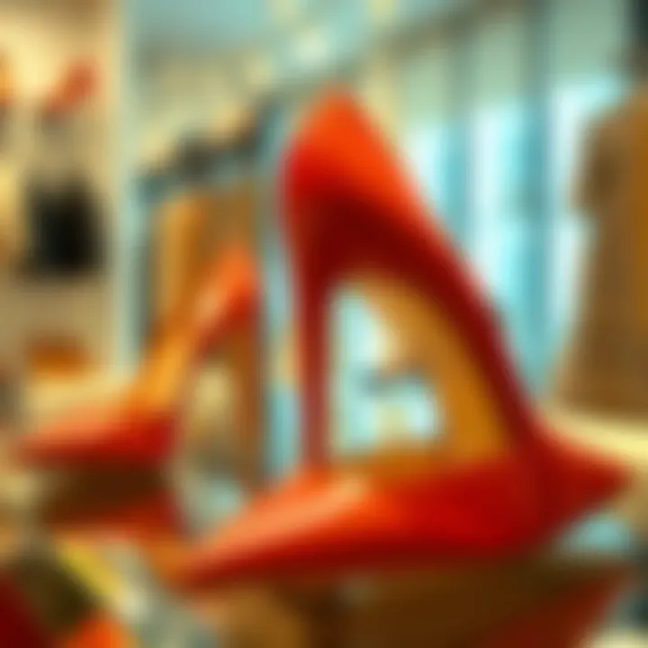 Sophisticated Pyramid Heels in Fashion Retail Elegant pyramid heels displayed in a boutique setting