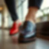 A stylish pair of color block loafers showcasing bold color combinations