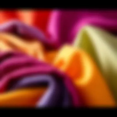 Colorful felt fabric swatches for creative tissue box designs