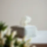 Elegant felt tissue box cover in a minimalist design