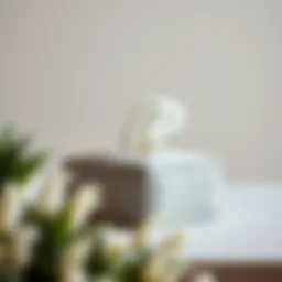 Elegant felt tissue box cover in a minimalist design