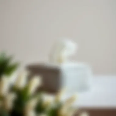 Elegant felt tissue box cover in a minimalist design