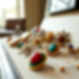 A collection of vintage decorative pins displayed elegantly.