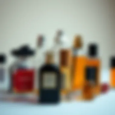 An array of modern perfume spray vials showcasing various styles