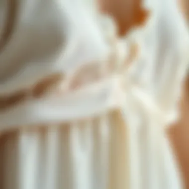 Textural Variety in Camisole Nightgown Fabrics A close-up of fabric textures used in camisole nightgowns