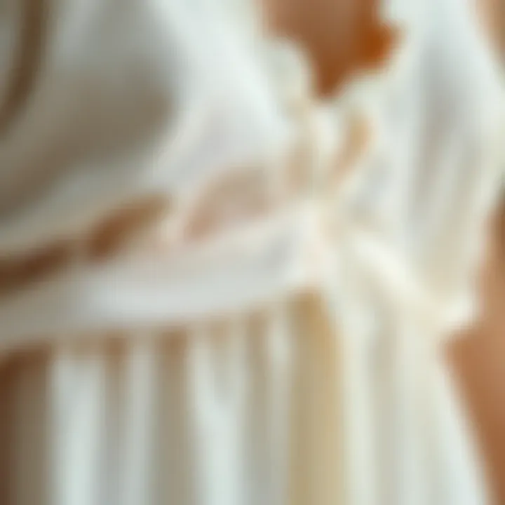 Textural Variety in Camisole Nightgown Fabrics A close-up of fabric textures used in camisole nightgowns