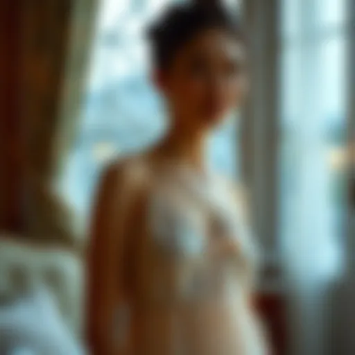 A vintage camisole nightgown showcasing intricate lace detailing