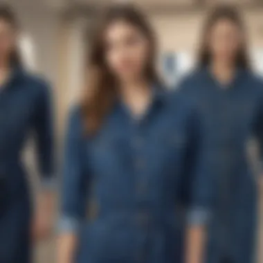 Seasonal Versatility: Outfits with Jean Shirt Dresses Versatile outfits featuring jean shirt dresses for various seasons