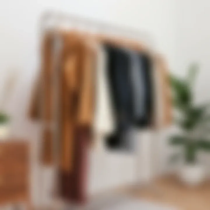 Innovative folding clothes hanging rack showcasing space-saving benefits